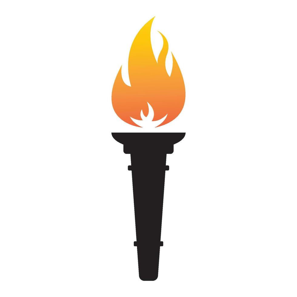 torch icon illustration design template vector