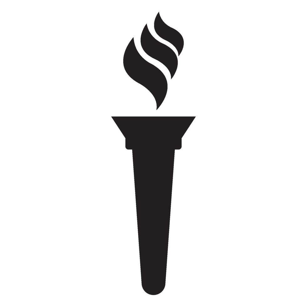 torch icon illustration design template vector