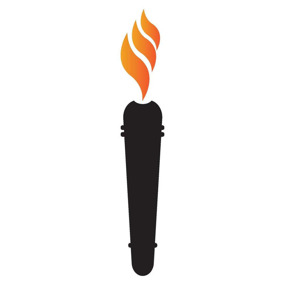 torch icon illustration design template vector