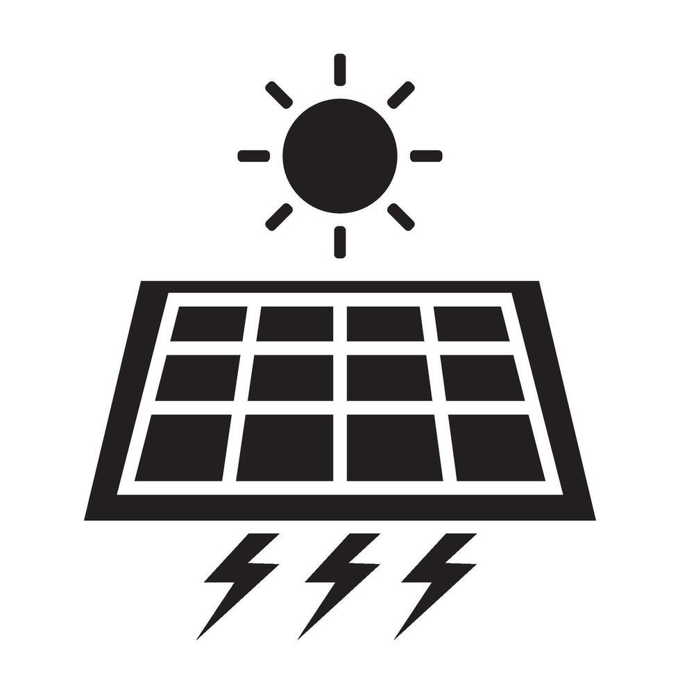 solar power panel icon illustration design vector