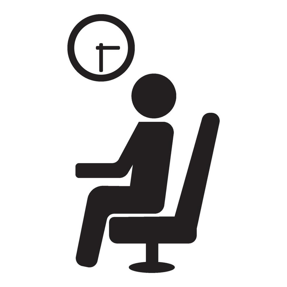 waiting room icon illustration design template vector