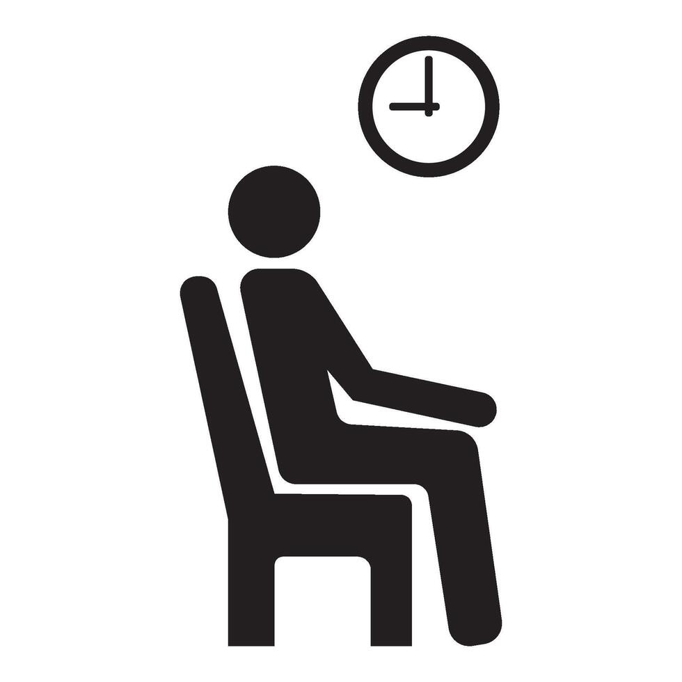 waiting room icon illustration design template vector