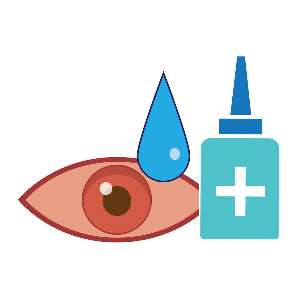 eye drops icon illustration design template vector