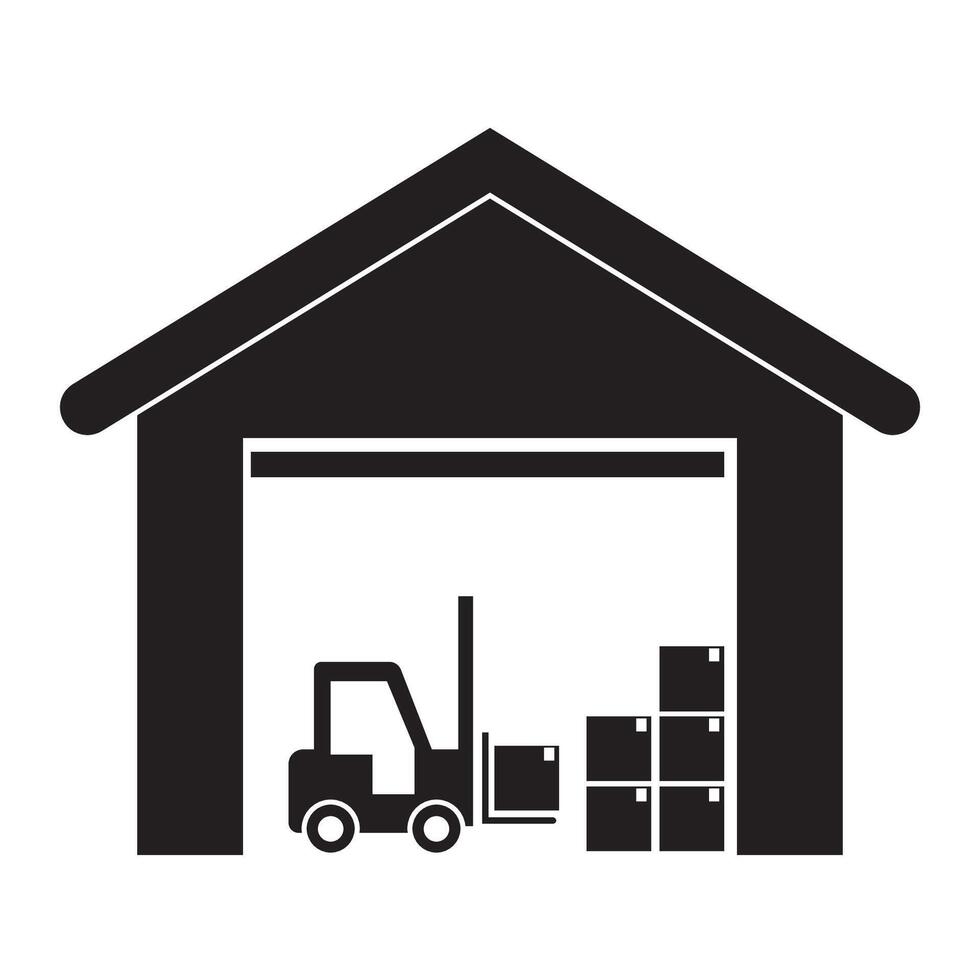 warehouse icon illustration design template vector
