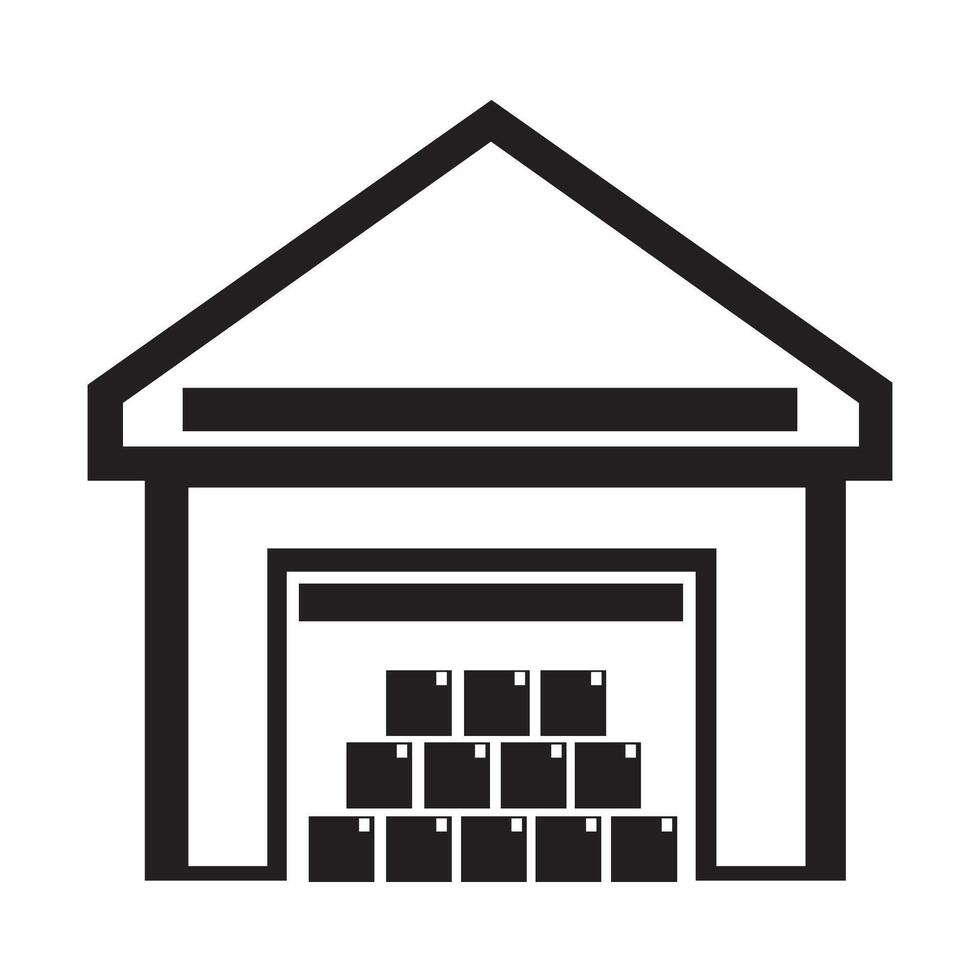 warehouse icon illustration design template vector