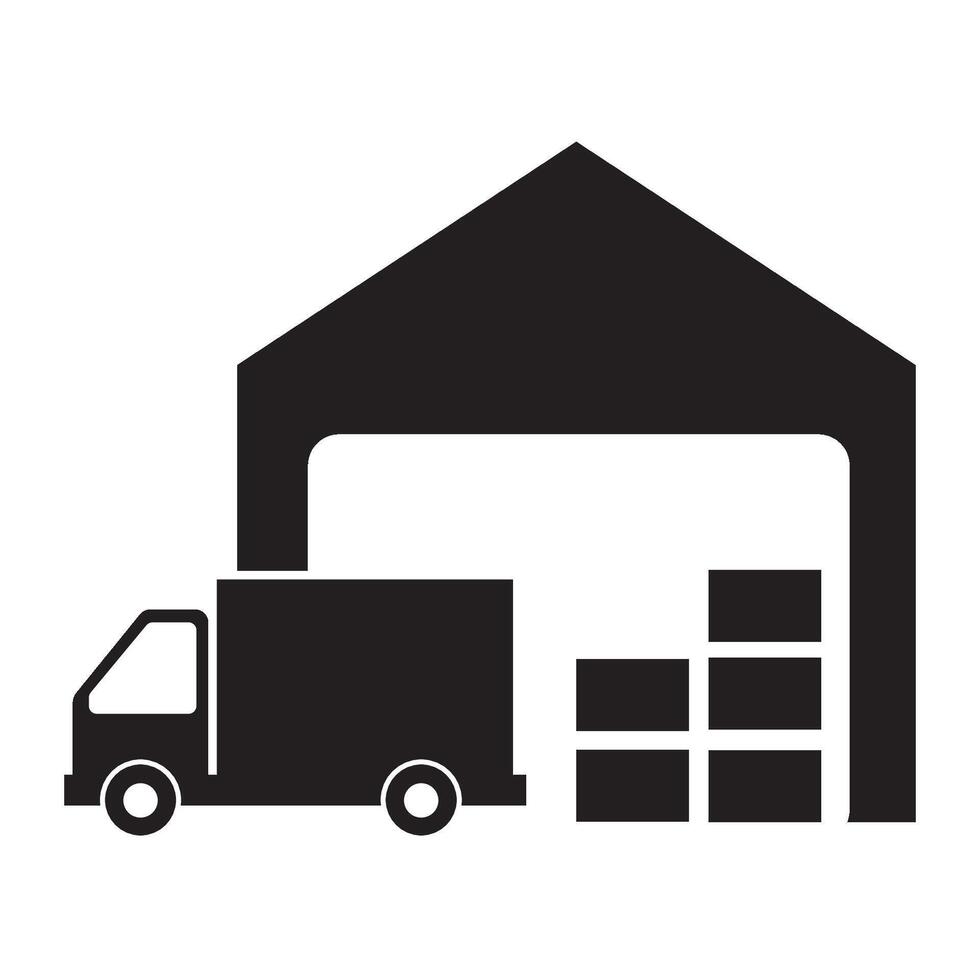 warehouse icon illustration design template vector