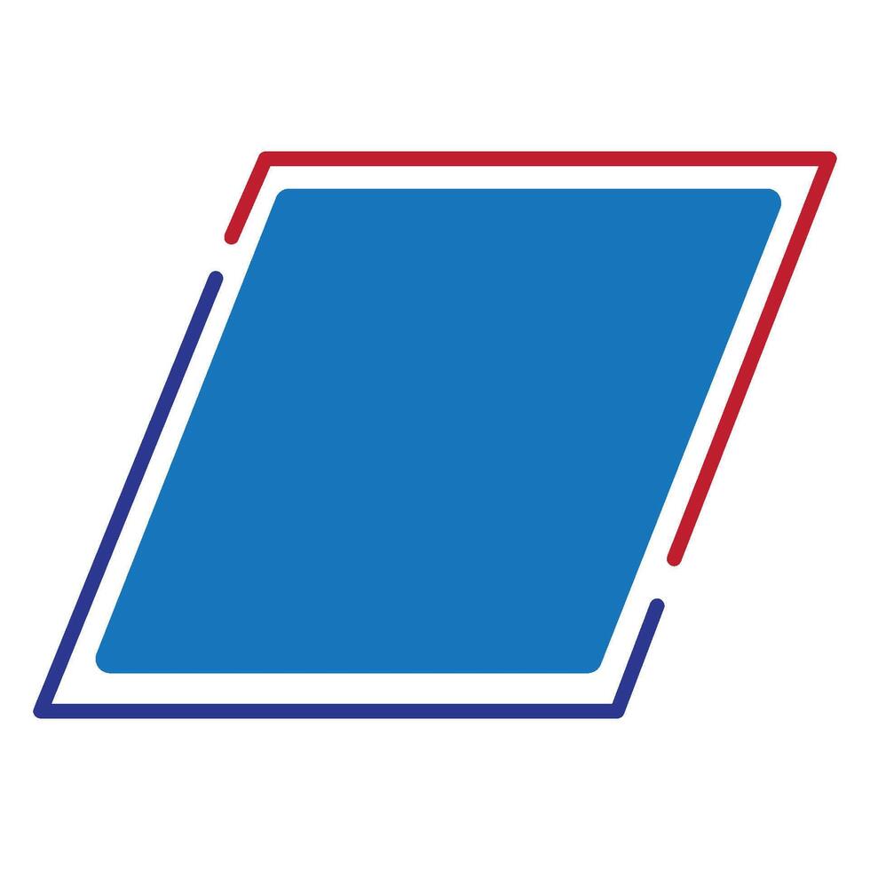 Parallelogram icon illustration design template vector