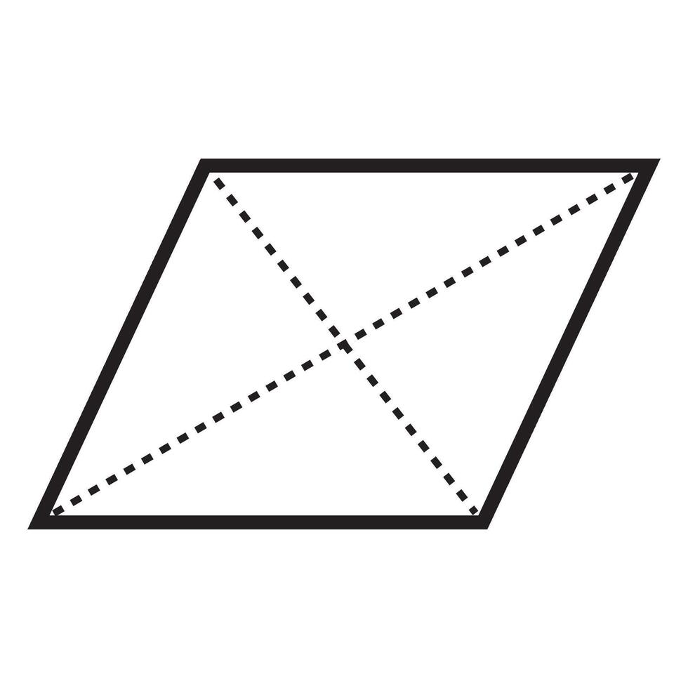 Parallelogram icon illustration design template vector