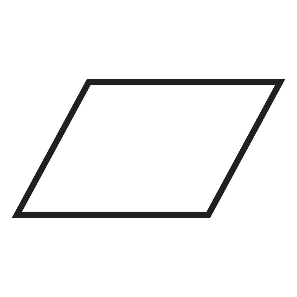 Parallelogram icon illustration design template vector