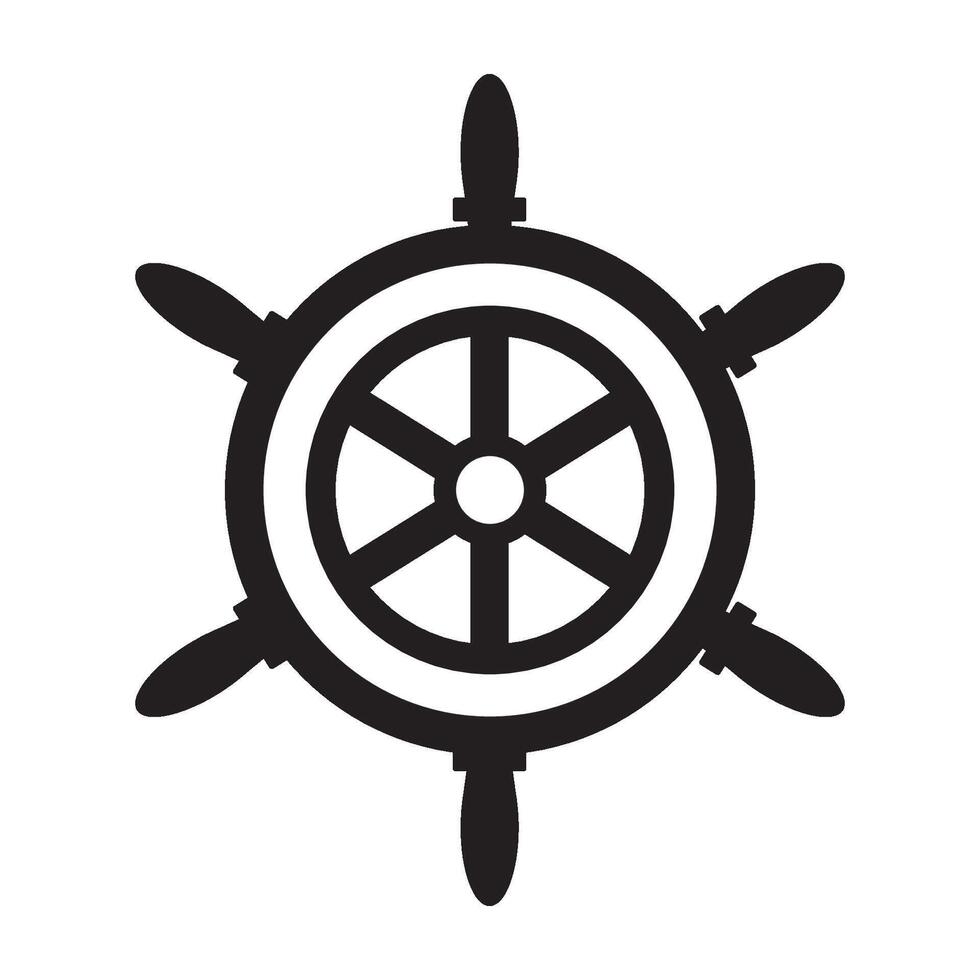 ship steering icon illustration design template vector