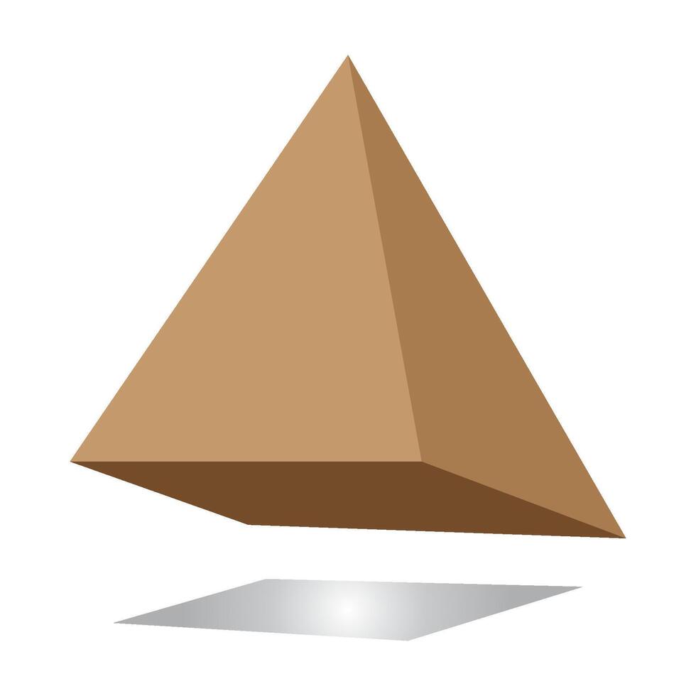 rectangular pirámide icono ilustración diseño modelo vector