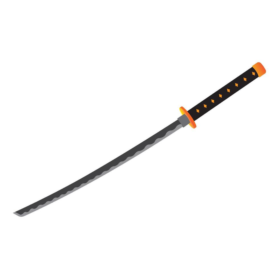 katana espada icono ilustración diseño modelo vector