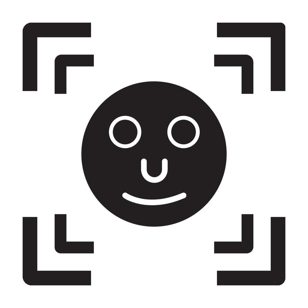 face scanning icon illustration design template vector