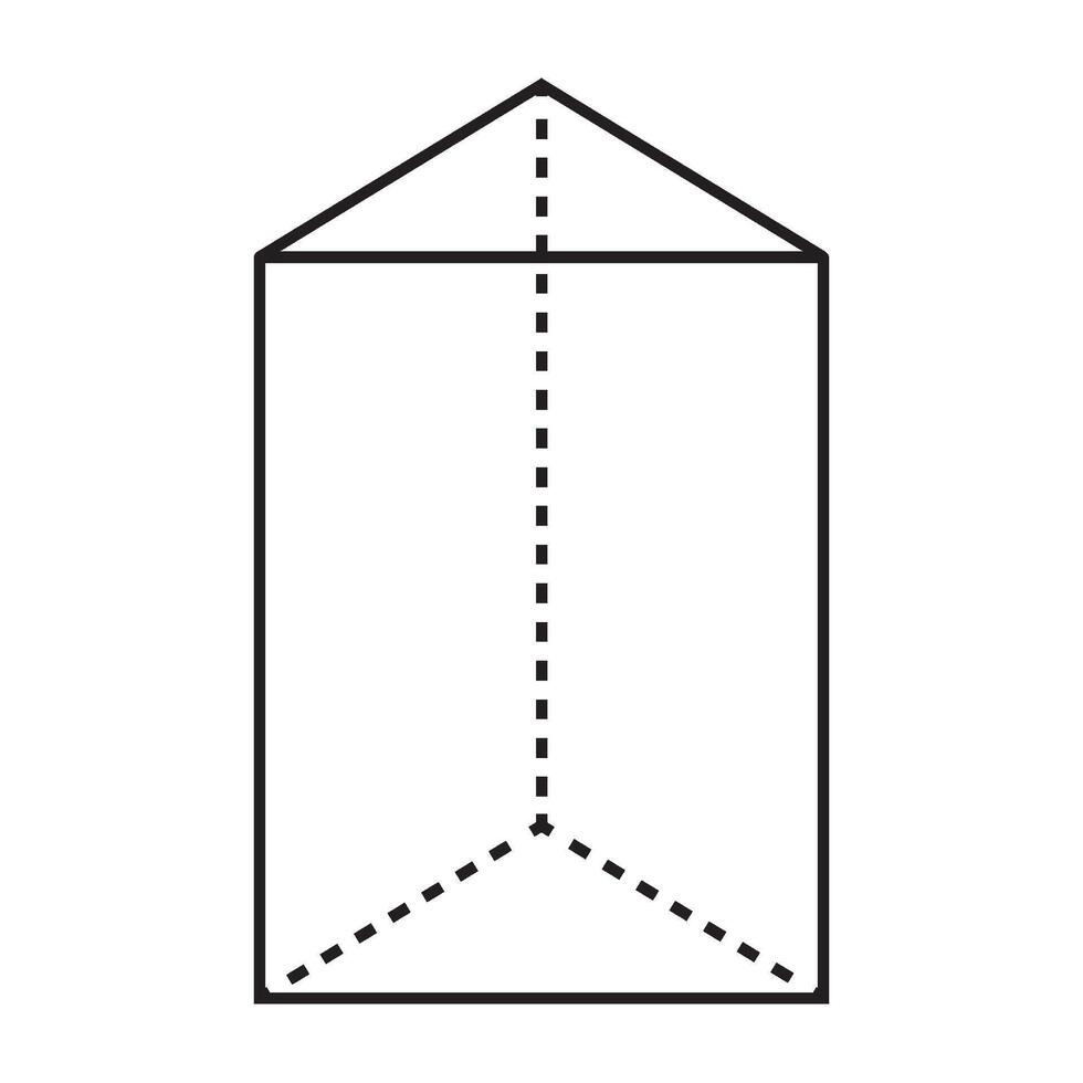 triangle prism icon illustration design template vector