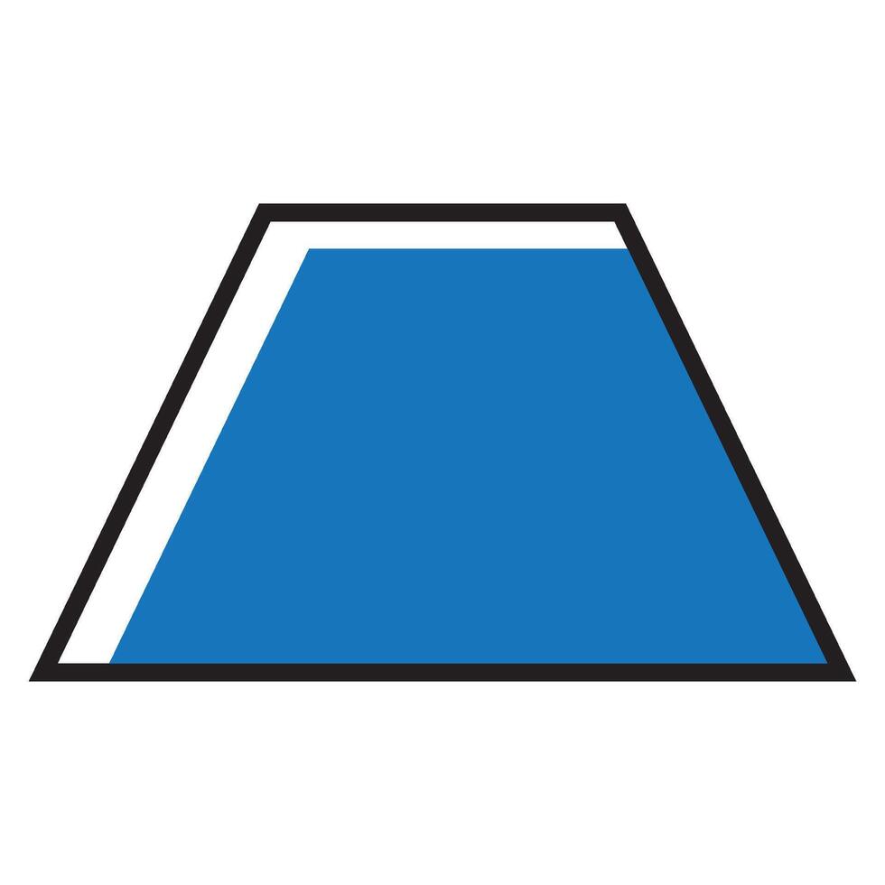 trapezoid icon illustration design template vector