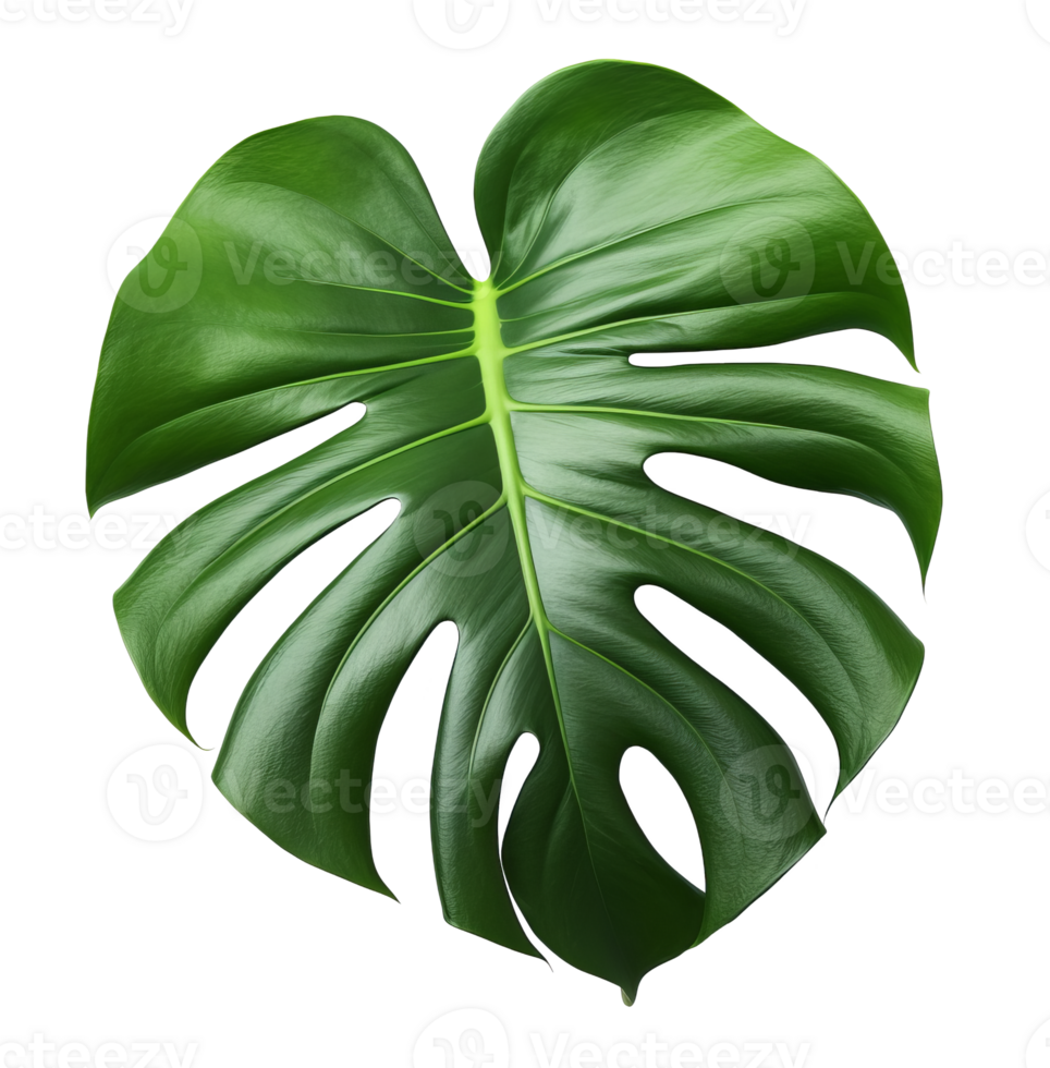 monstera leaf on transparent background png