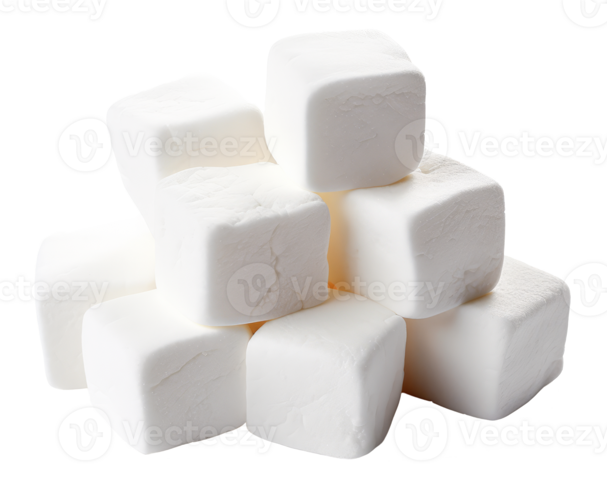 marshmallows isolated on transparent background png