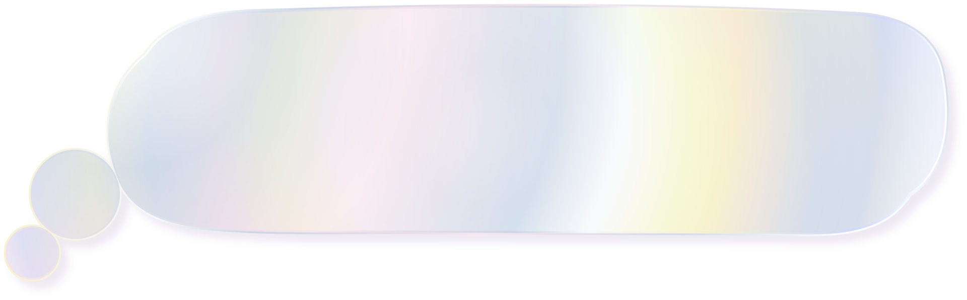 Hologram bubble speach and shape with metal foil gradient png