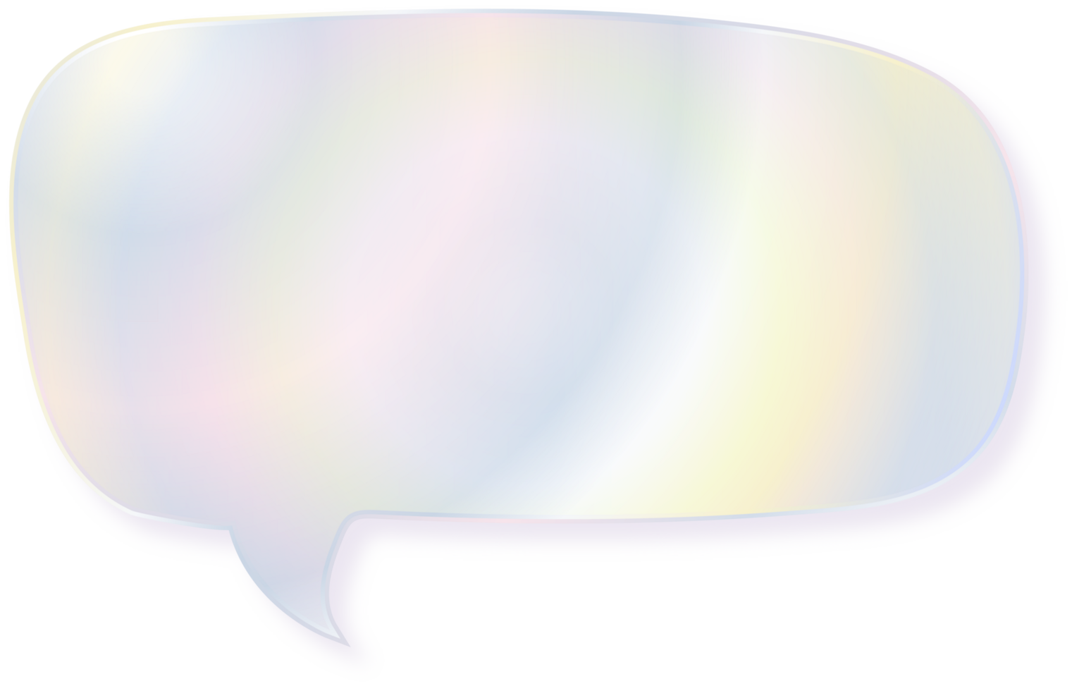 Hologram bubble speach and shape with metal foil gradient png