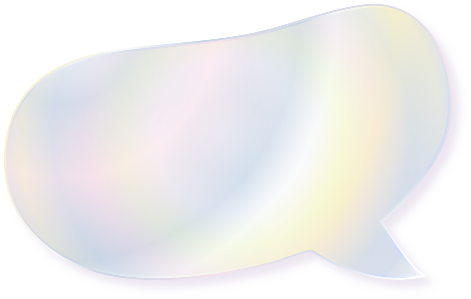 Hologram bubble speach and shape with metal foil gradient png