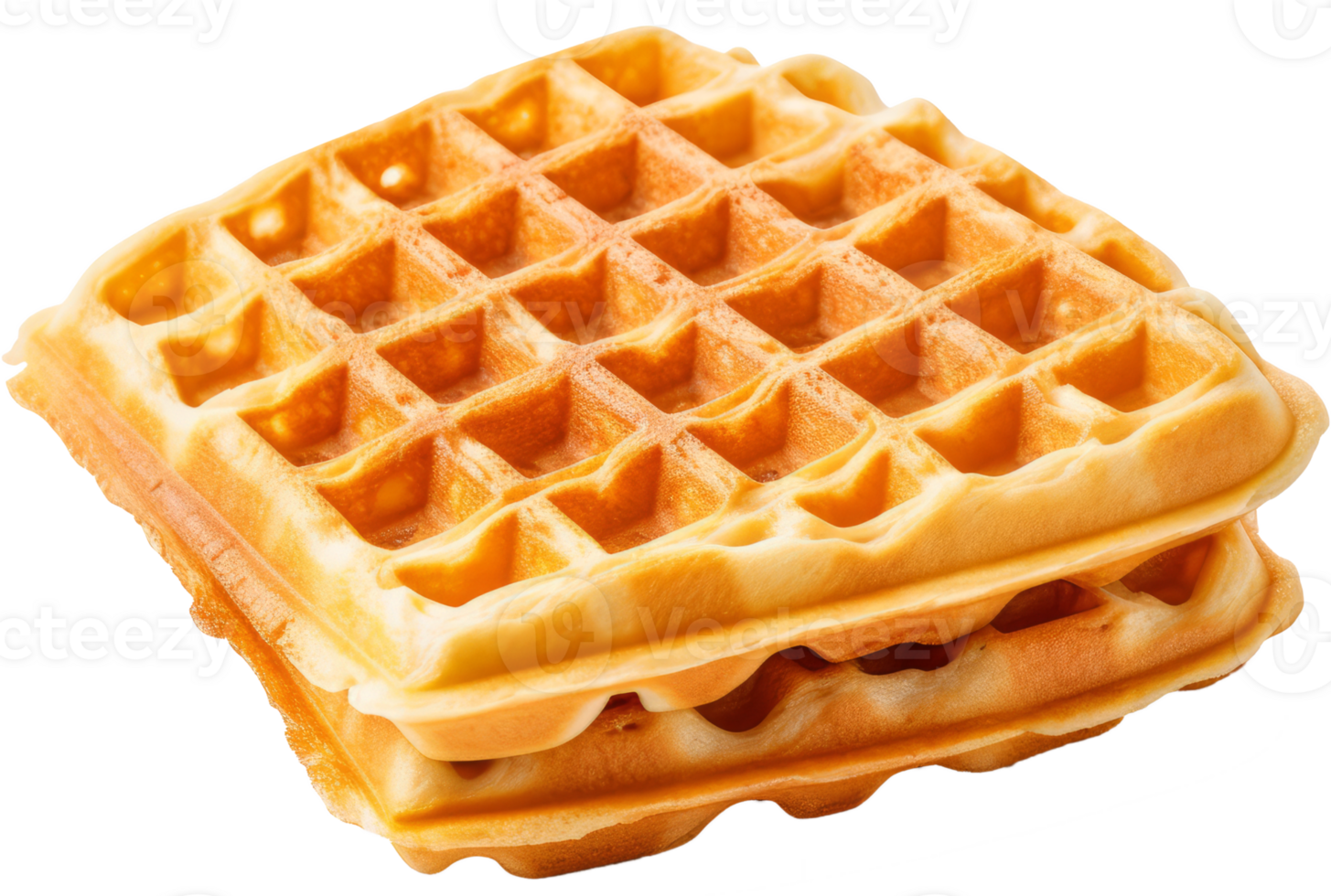 waffle with chocolate isolated on transparent background png
