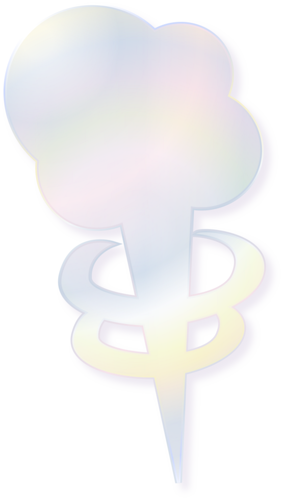 Hologram bubble speach and shape with metal foil gradient png