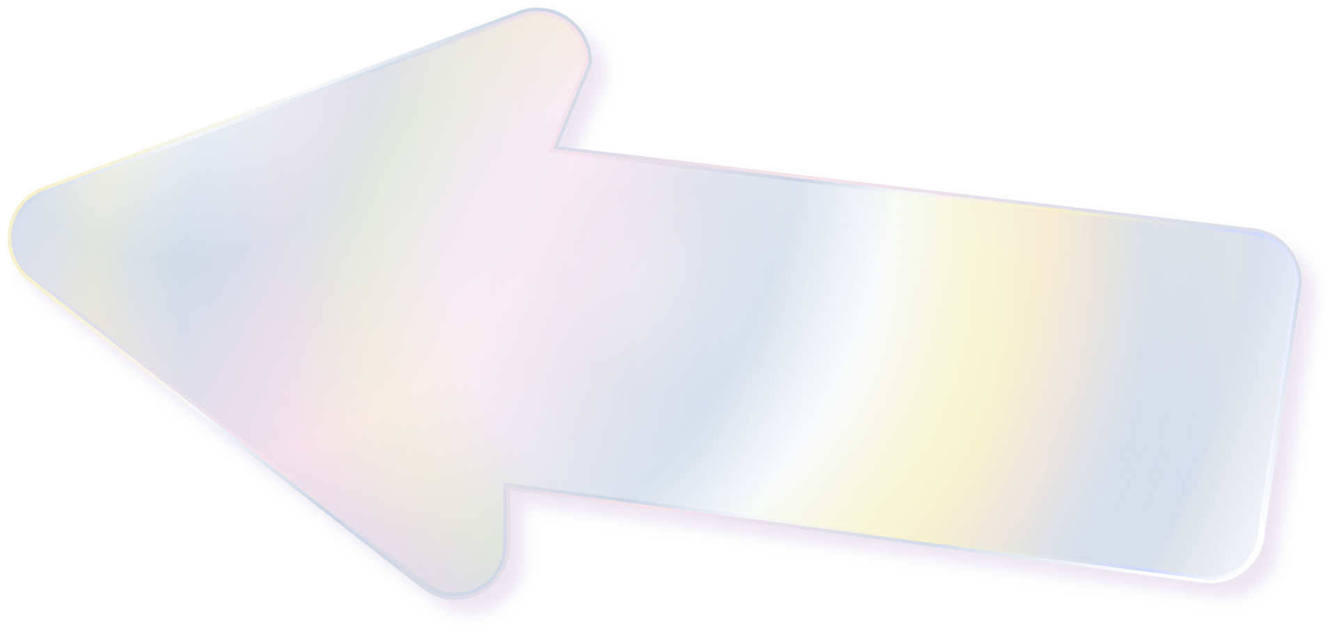 Hologram bubble speach and shape with metal foil gradient png