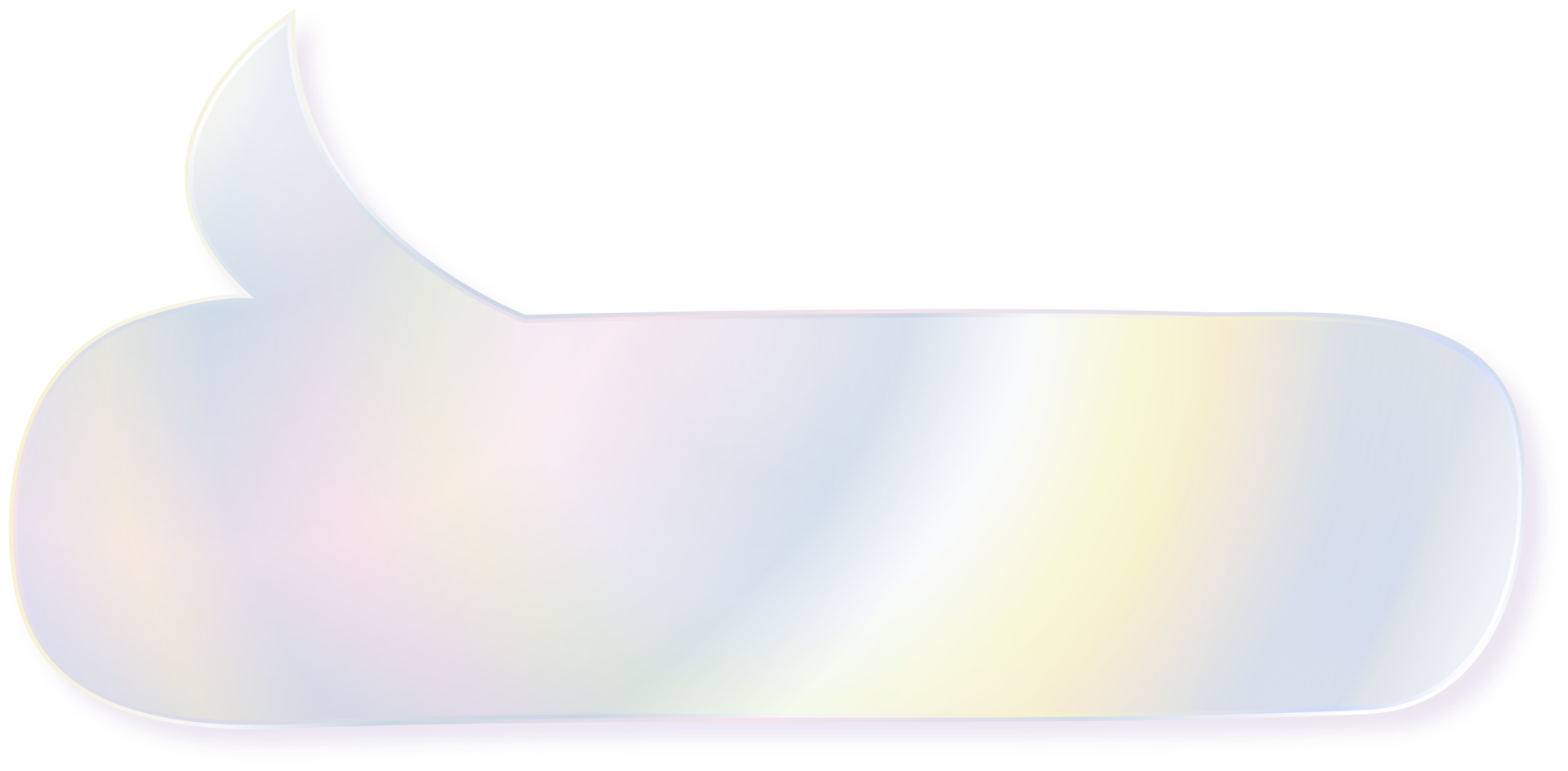 Hologram bubble speach and shape with metal foil gradient png