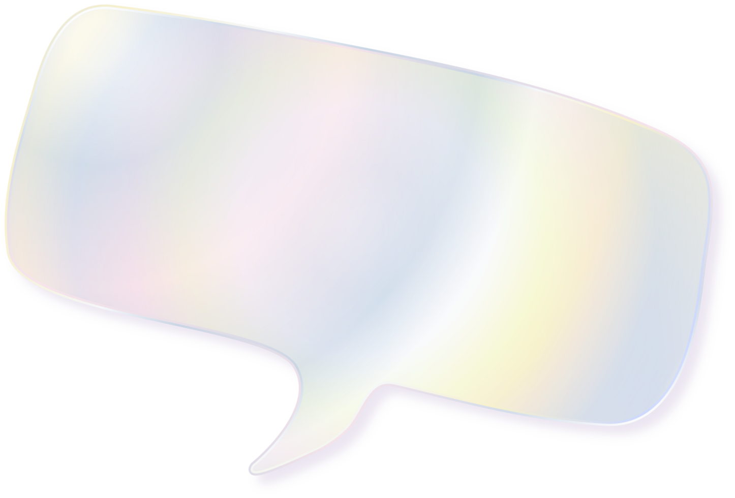Hologram bubble speach and shape with metal foil gradient png