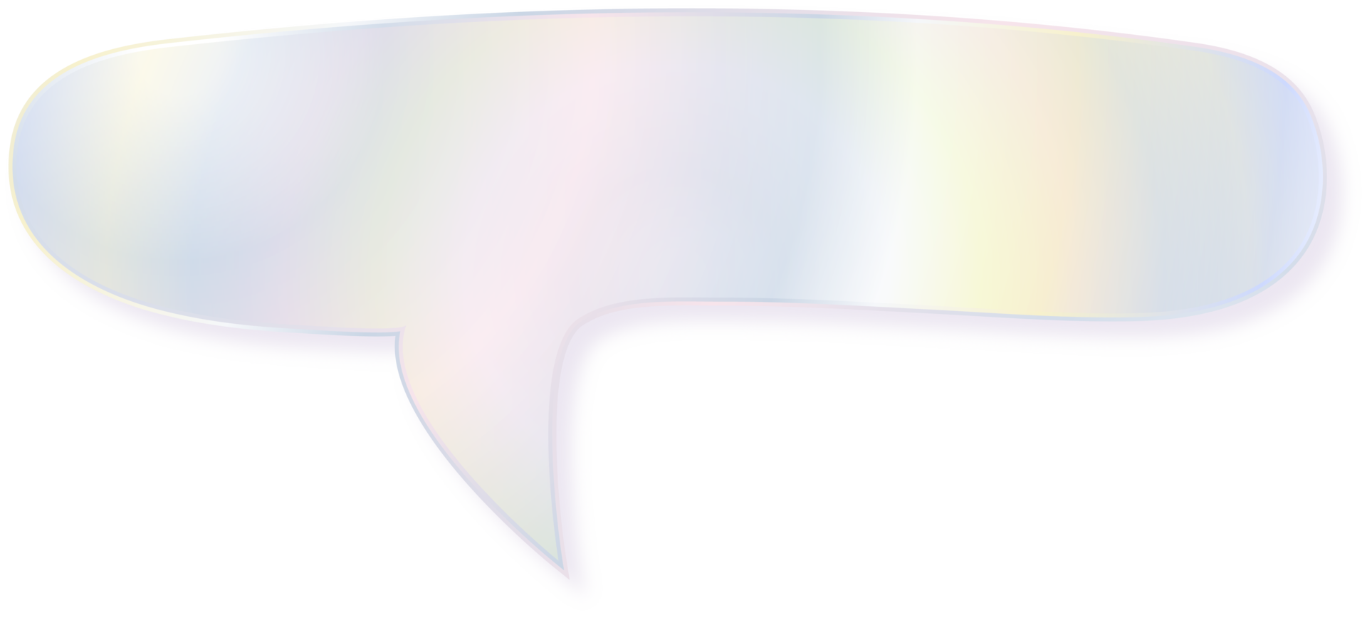 Hologram bubble speach and shape with metal foil gradient png