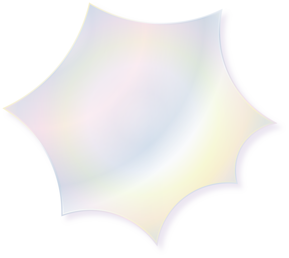 Hologram bubble speach and shape with metal foil gradient png