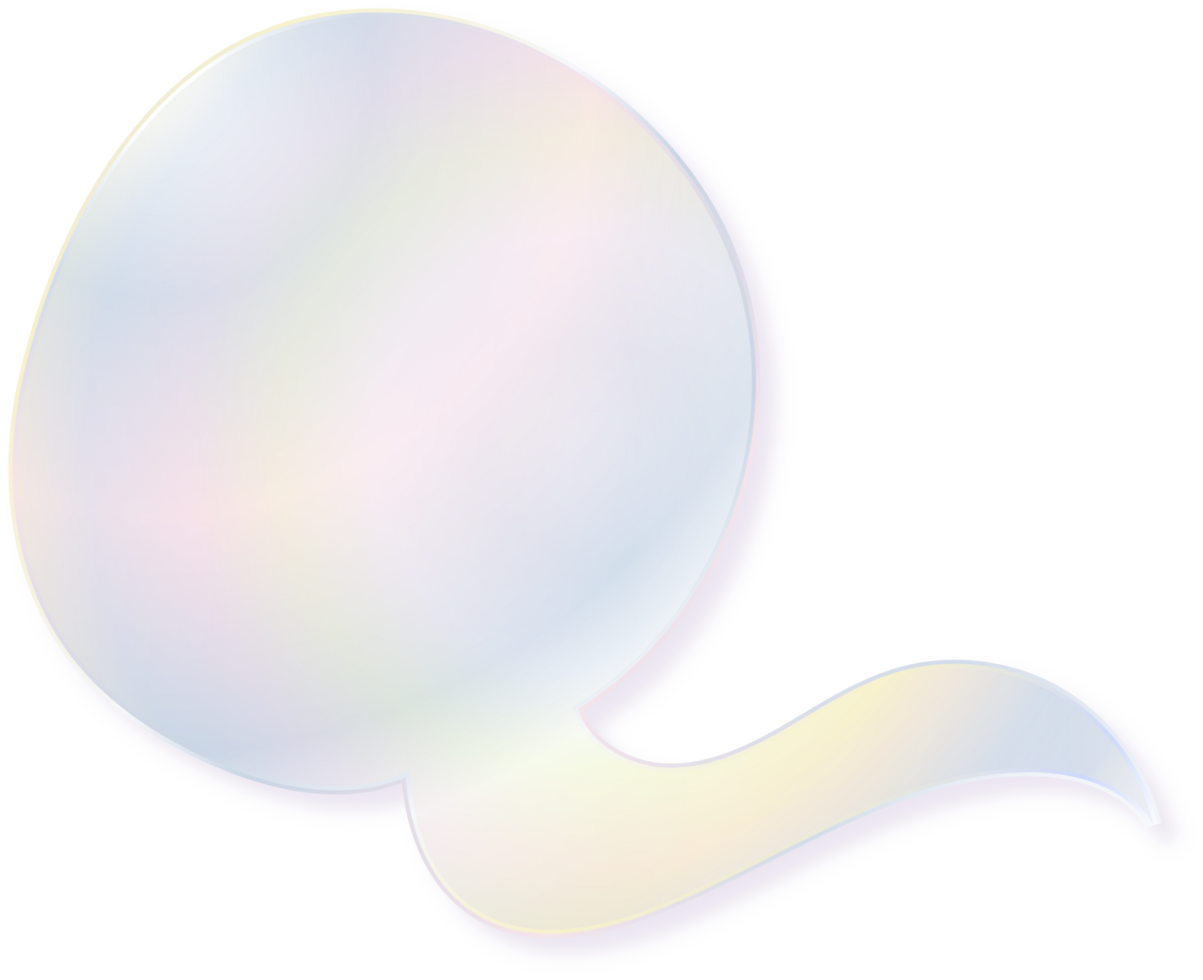 Hologram bubble speach and shape with metal foil gradient png