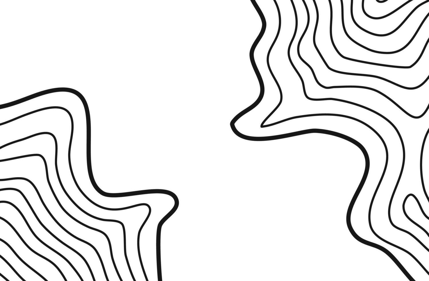 Wavy Contour background. Topographic contour background. contour lines background. Topographic map background. Abstract wavy background. vector