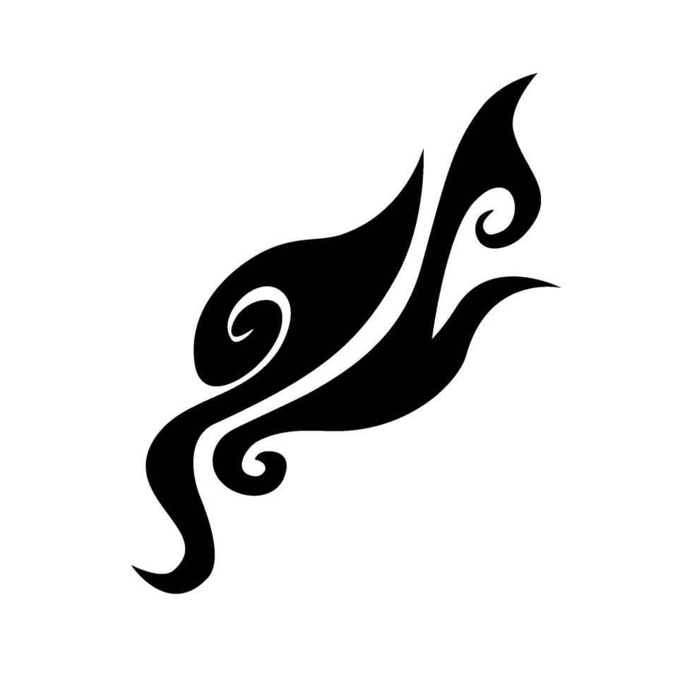 Flame decal. tribal fire symbol design. fire flame illustration. Tribal fire vinyl stickers for transportation. Burning element with curves for vehicle. y2k gothic flame stickers. vector