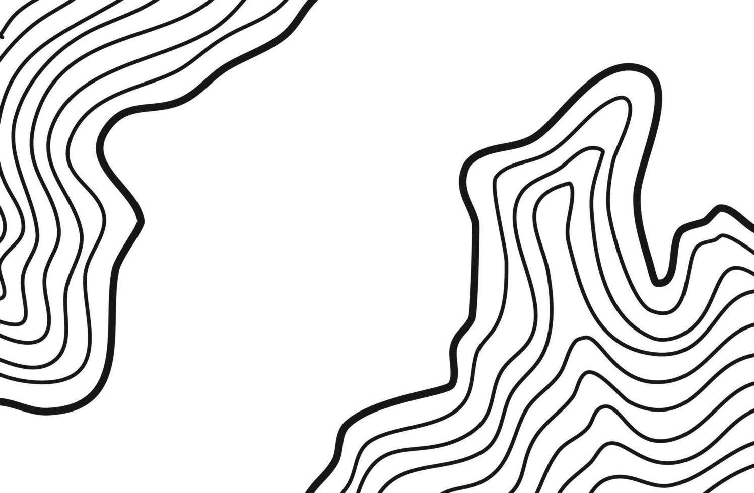 Wavy Contour background. Topographic contour background. contour lines background. Topographic map background. Abstract wavy background. vector