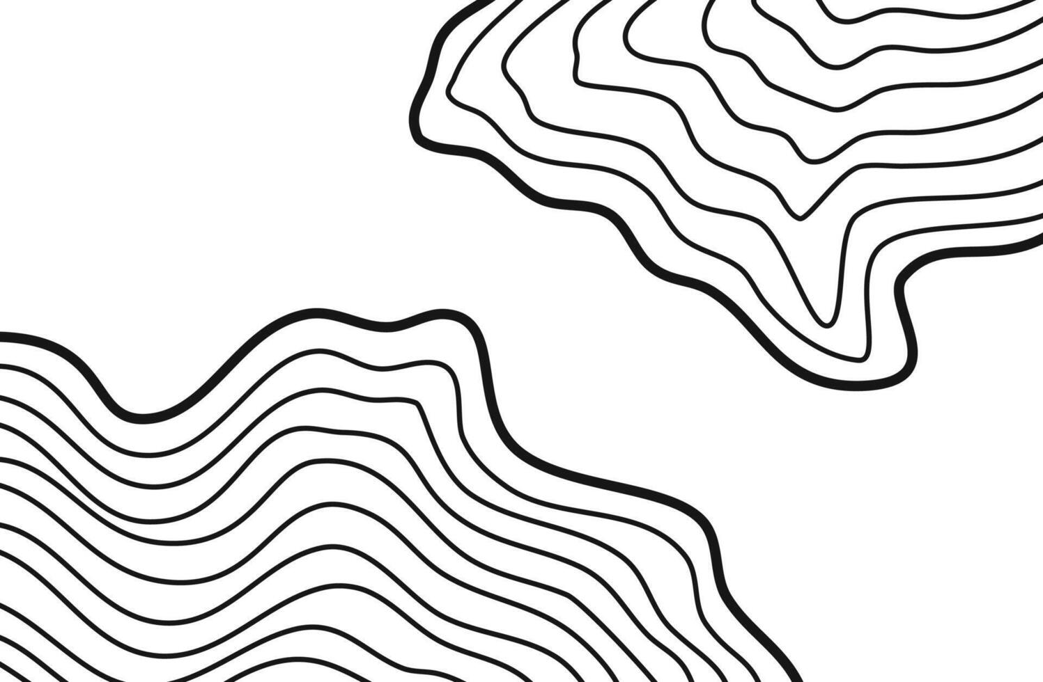 Wavy Contour background. Topographic contour background. contour lines background. Topographic map background. Abstract wavy background. vector