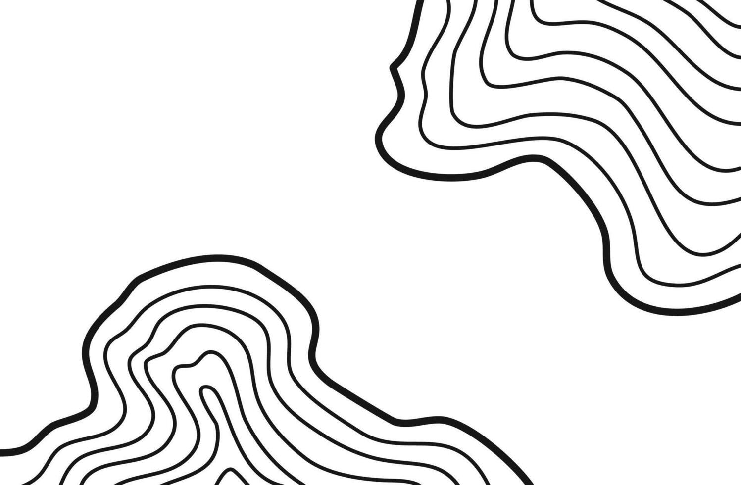 Wavy Contour background. Topographic contour background. contour lines background. Topographic map background. Abstract wavy background. vector