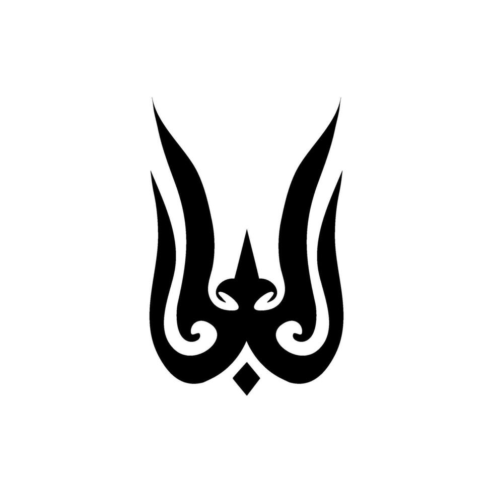 Flame decal. tribal fire symbol design. fire flame illustration. Tribal fire vinyl stickers for transportation. Burning element with curves for vehicle. y2k gothic flame stickers. vector