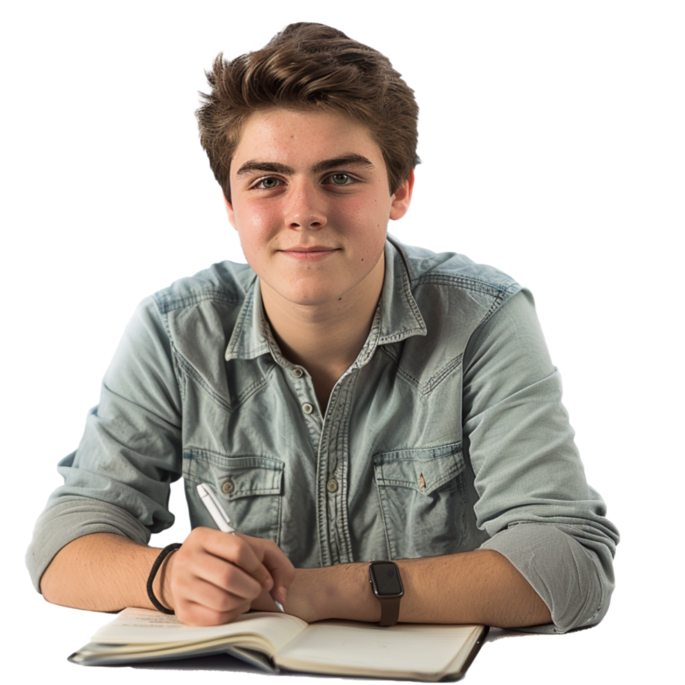 Young Student portrait transparent background png