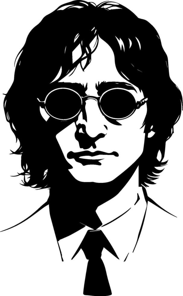 mysterious silhouette of a person with undefined features in monochrome style vector