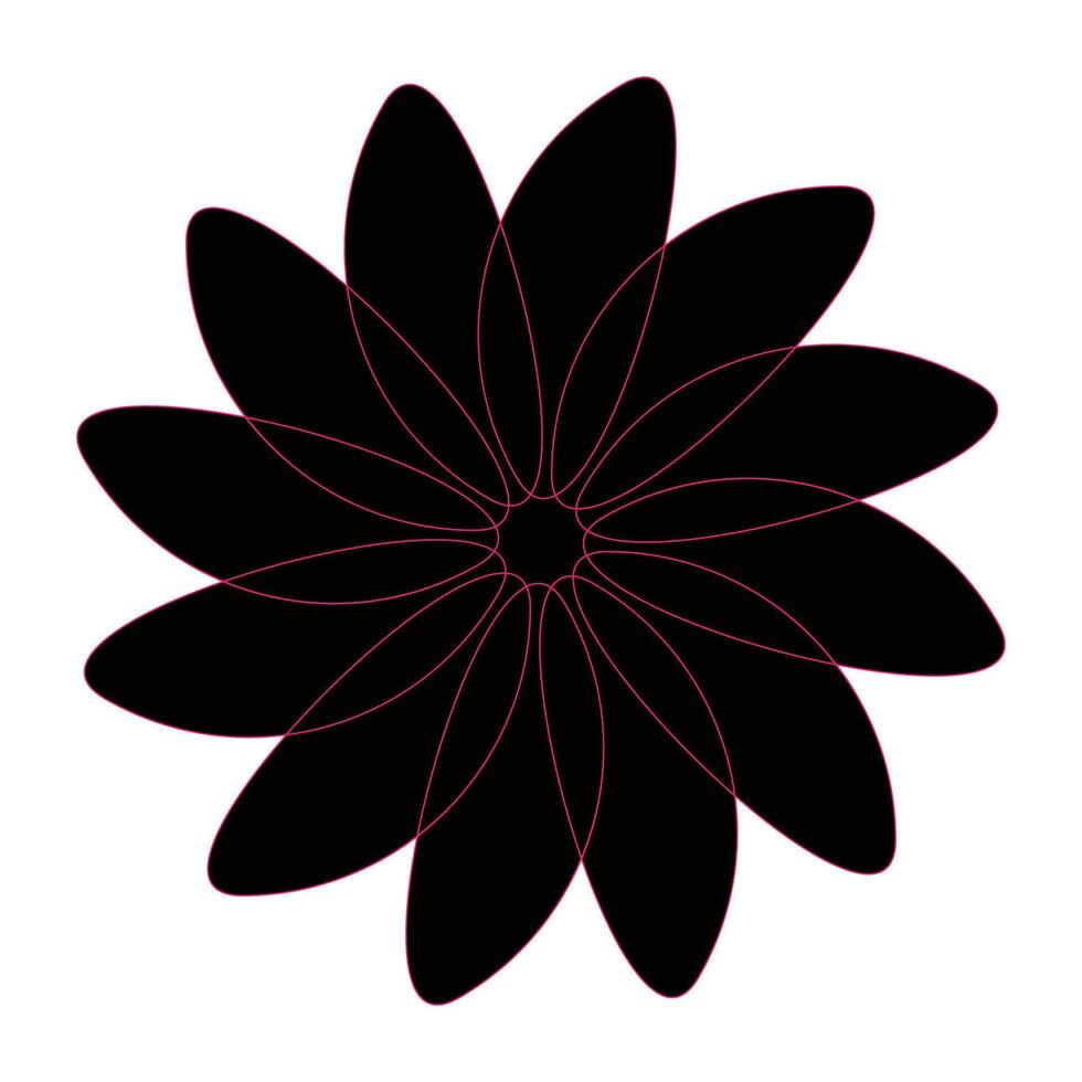 Royal mandala design black and white, circle frame, ornaments vector