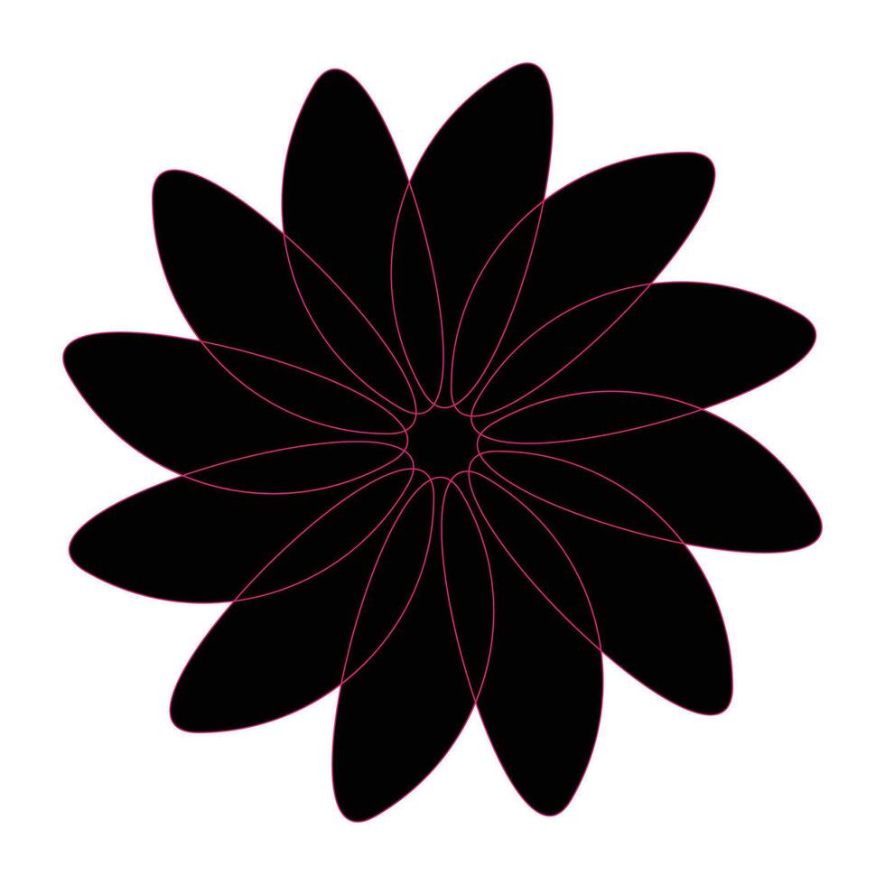 Royal mandala design black and white, circle frame, ornaments vector