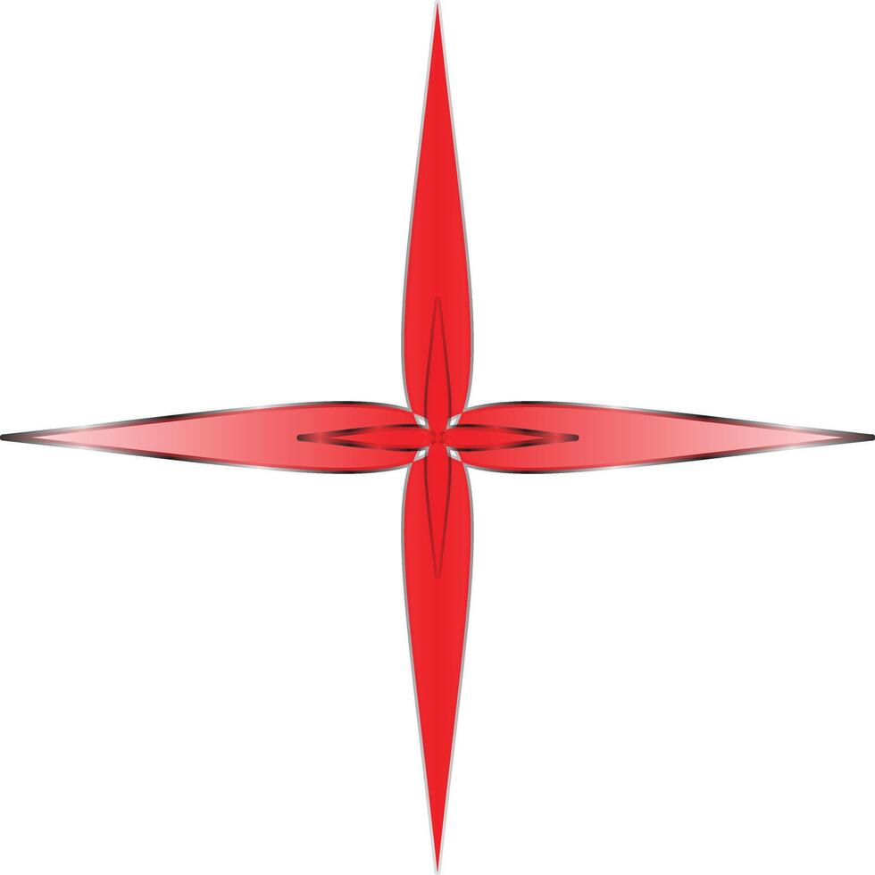 Red Star circle compas logo vector