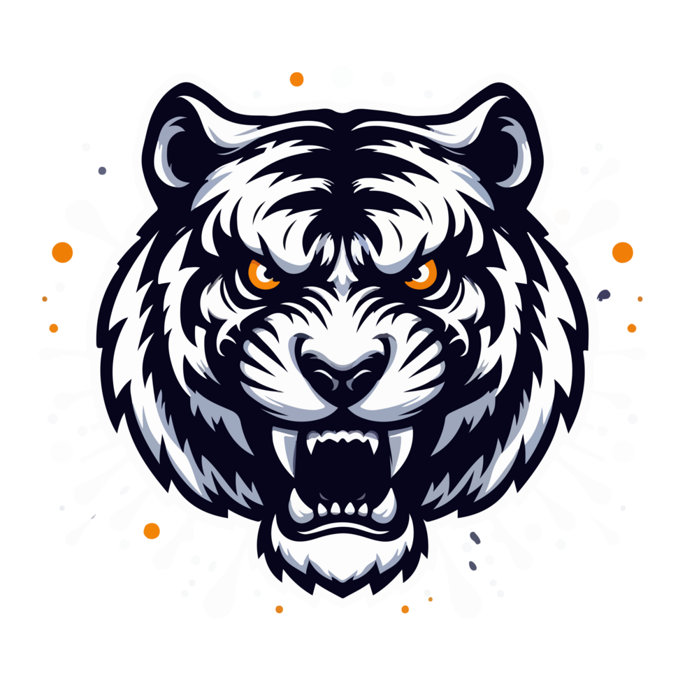 tijger hoofd mascotte illustratie png