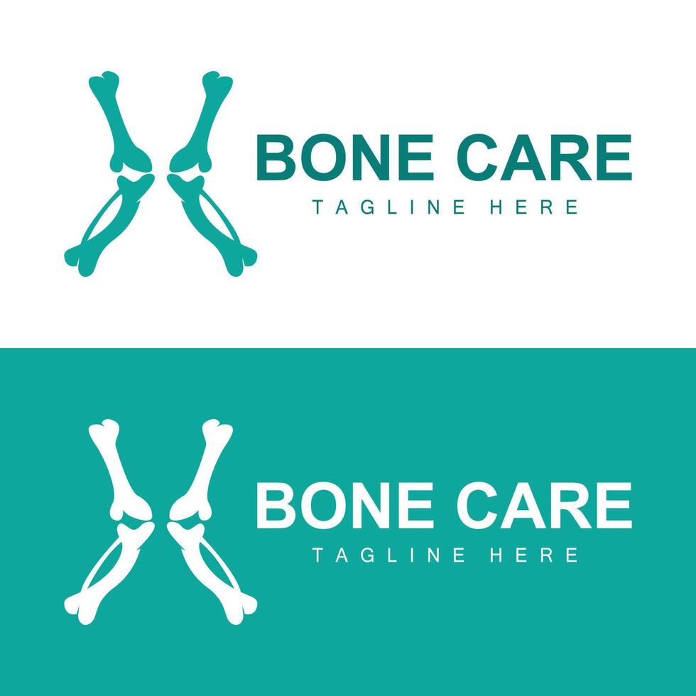 Bone Health Logo Simple Illustration Silhouette Template Design vector