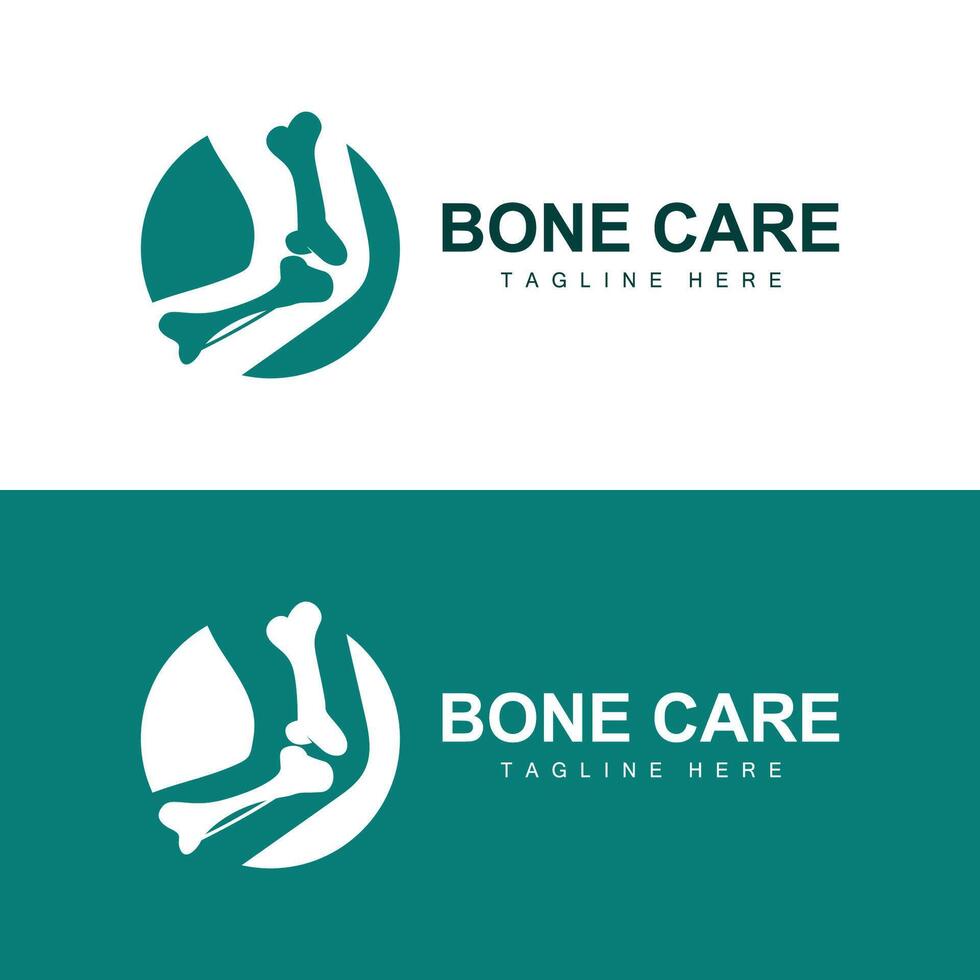 Bone Health Logo Simple Illustration Silhouette Template Design vector