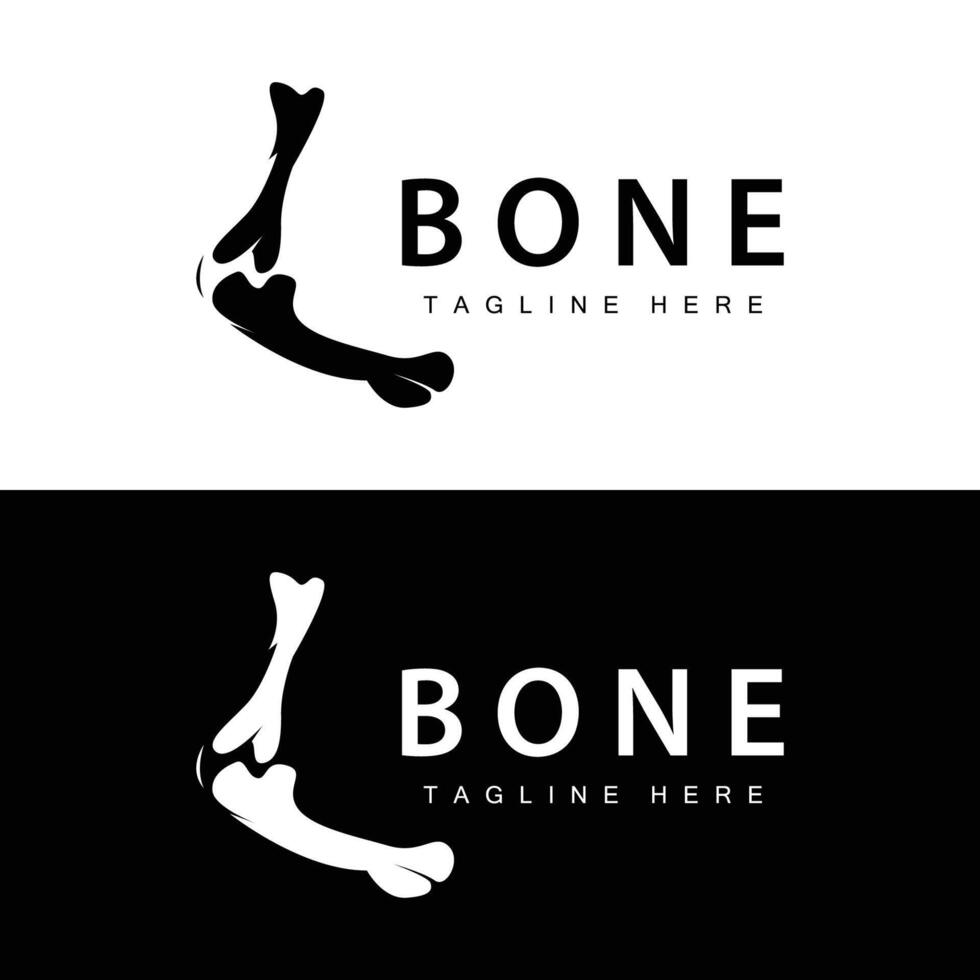 Bone Health Logo Simple Illustration Silhouette Template Design vector