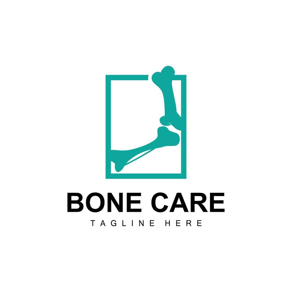 Bone Health Logo Simple Illustration Silhouette Template Design vector