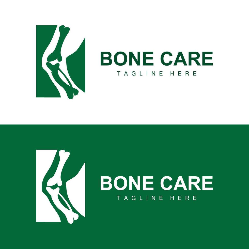 Bone Health Logo Simple Illustration Silhouette Template Design vector