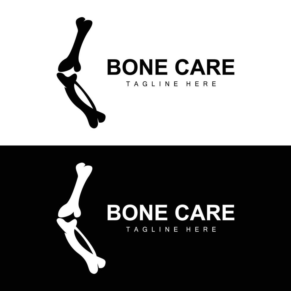 Bone Health Logo Simple Illustration Silhouette Template Design vector